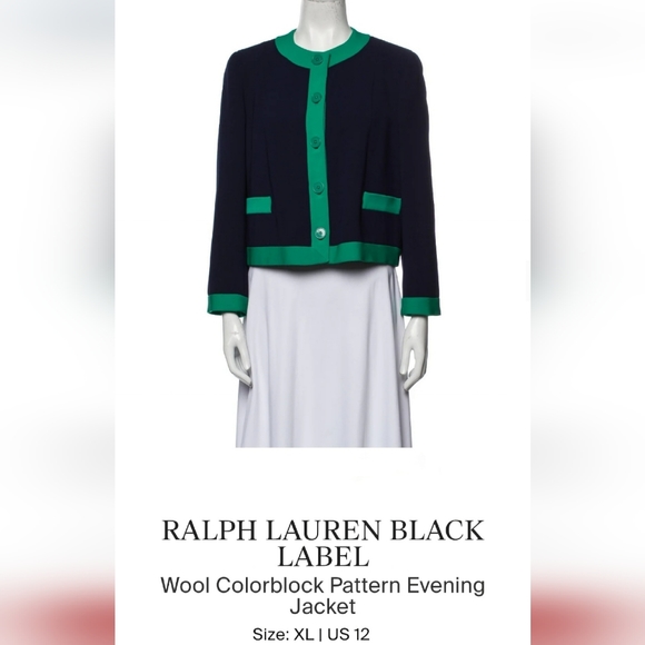 Ralph Lauren Black Label Blazer Jacket, XL, Size 12 - Picture 10 of 12